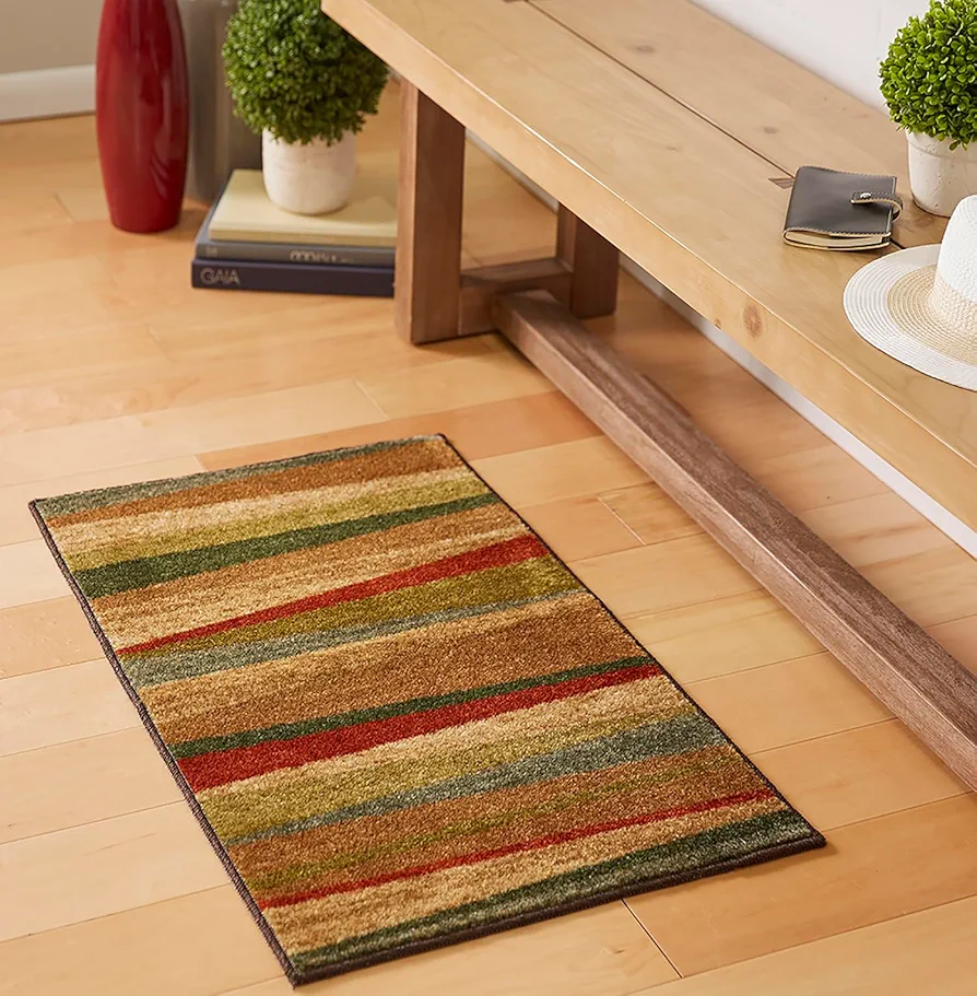 Mohawk Home Mayan Sunset Stripe 2' 6" x 3' 10" Area Rug - Tan - Perfect for Living Room, Dining Room, Office