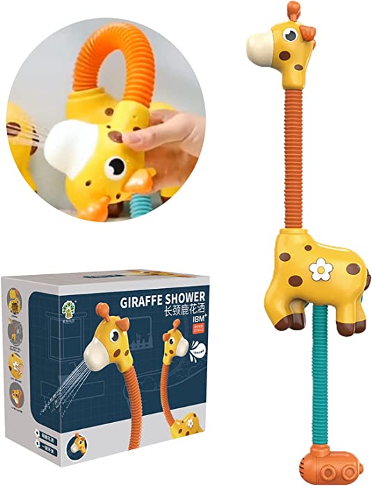 Cute Giraffe Bath Shower Toys - Sprinkler Bathtub Toys for Toddlers Babies Kids 3 4 5 6 Year Old Boys Girls Gifts