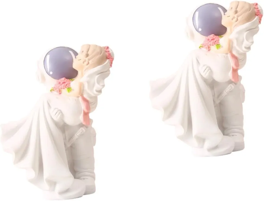 2pcs Ornaments Wedding for Couples Bookshelf Statue Multi-function Wedding Decor Table Decorations for Living Room Wedding Ornament Resin Crafts Desktop Statue