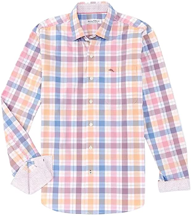 Tommy Bahama Long Sleeve Sarasota Stretch Playa Plaid Camp Shirt