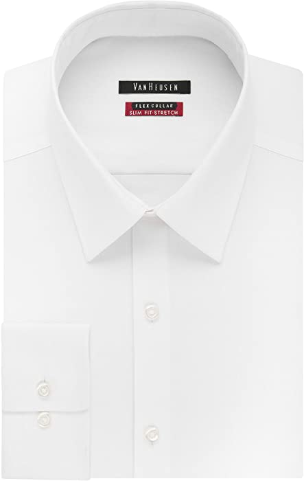 Van Heusen Men's Dress Shirt Slim Fit Flex Collar Stretch Solid