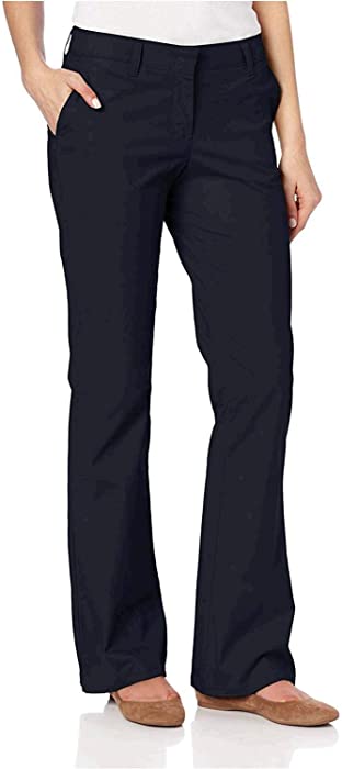 Dickies Women's Flat Front Stretch Twill Pant Slim Fit Bootcut