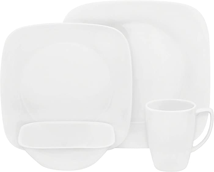 Corelle Vivid White Square 16-Piece Set by CORELLE