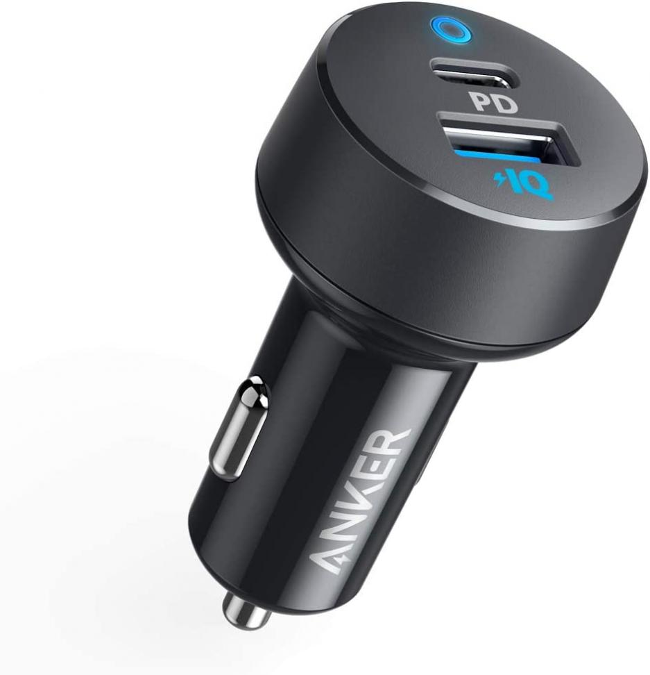 Anker USB C Car Charger, 30W 2-Port Type C Fast Car Charger with 18W Power Delivery and 12W PIQ, PowerDrive PD 2 with LED for iPhone 12/12 Pro/Mini / 11 / XS/Max/XR/X, Pixel, iPad, and More