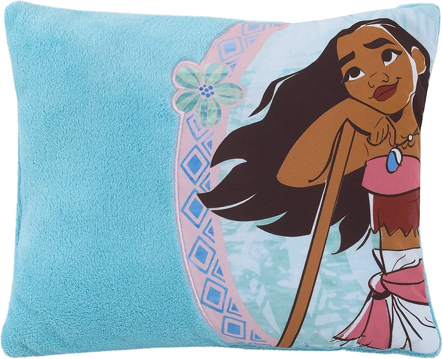 Everything Kids Disney Moana Applique Toddler Pillow, 16x12x5 Inch (Pack of 1)