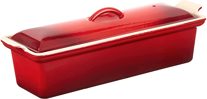 Le Creuset Enameled Cast Iron Pâté Terrine, 2 qt., Cerise