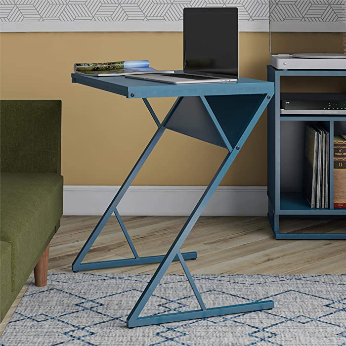 Novogratz Regal Accent, Blue Table/Laptop Desk