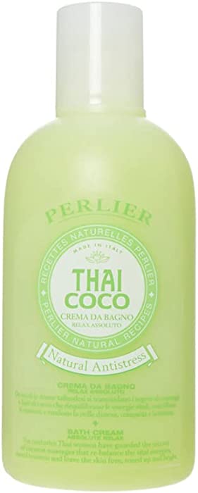 Perlier: "Thai Coco" Absolute Relax Bath Cream 16.9 Fluid Ounces (500ml) Bottle [ Italian Import ]