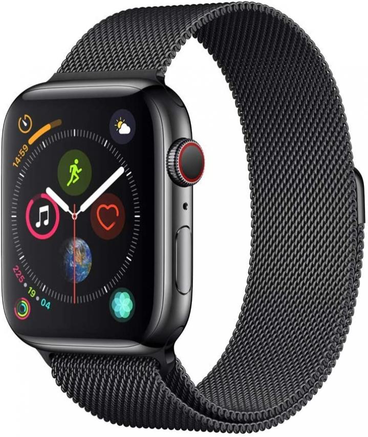 Apple Watch Series 4 (GPS + Cellular, 44mm) - Space Black Stainless Steel Case with Space Black Milanese Loop