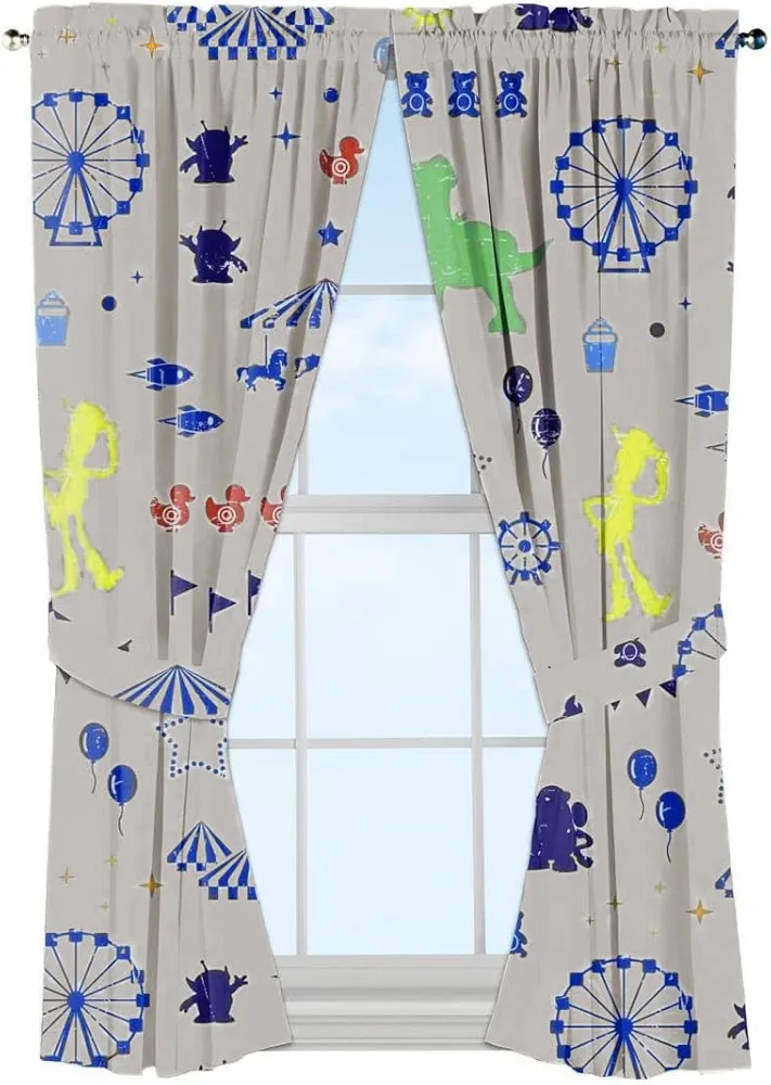 Toy Story 4 Window Curtain Panels for Kids Room - 42 X 63 In 2 Panel