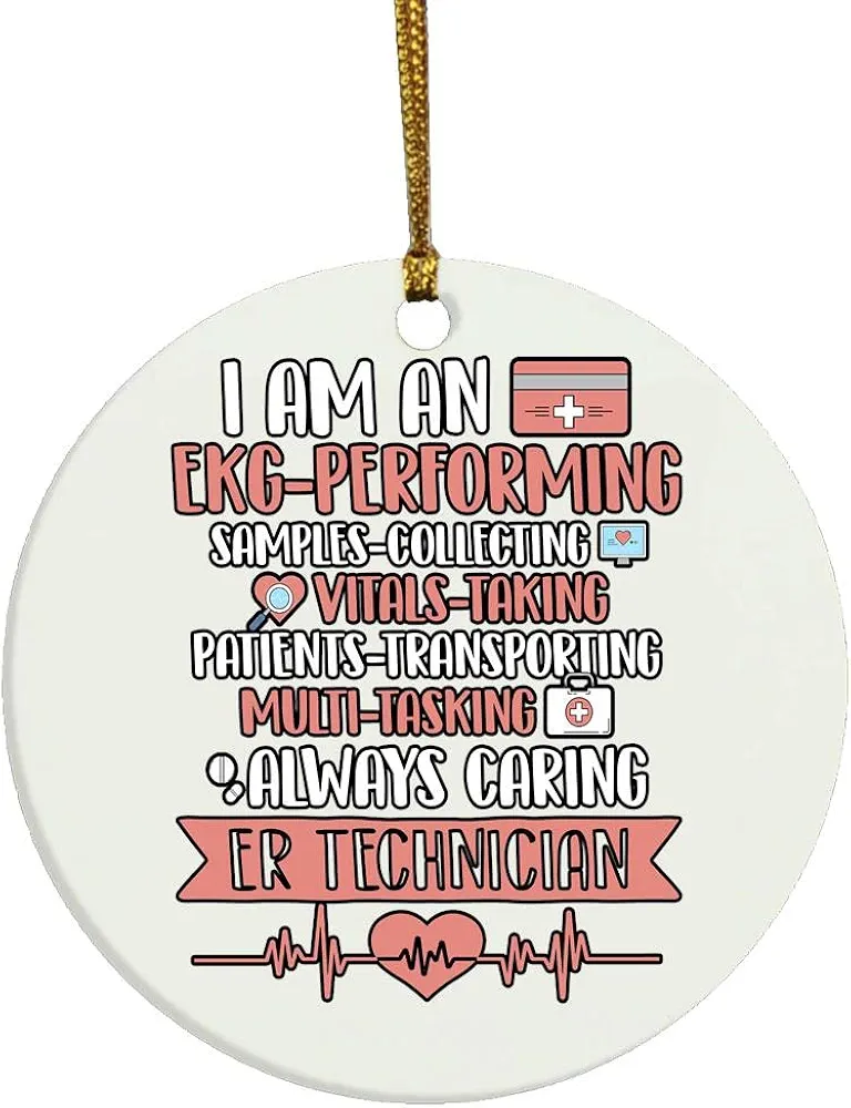 ER Technician Appreciation Emergency Room Tech ERT Christmas Ornament