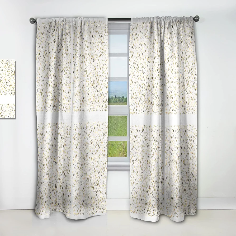 Curtains ' Mid' Curtains for Bedroom, Curtains for Living Room, Curtains & Drapes - Thermal Insulated - Single Panel-52x90