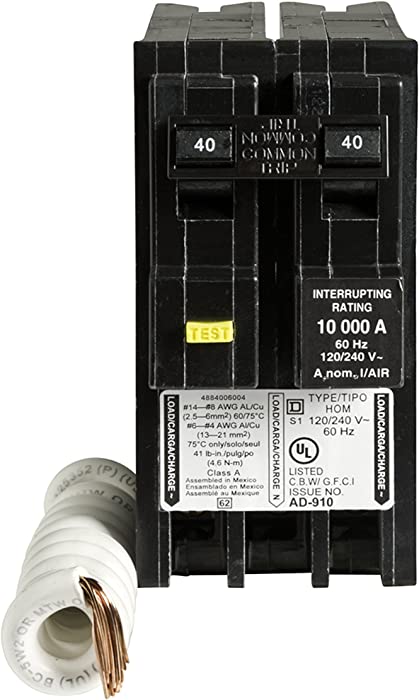 Square D - HOM240GFIC Homeline 40 Amp Two-Pole GFCI Circuit Breaker,