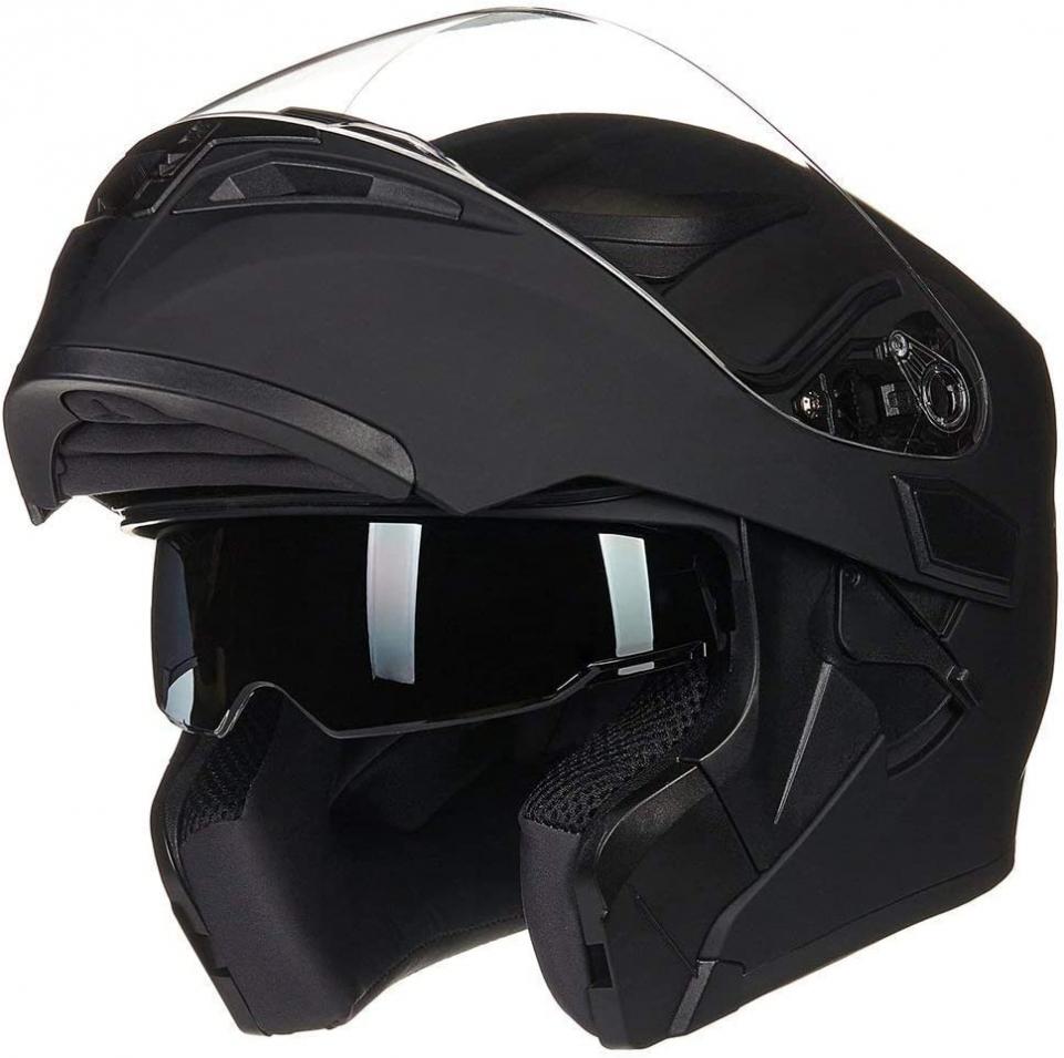 ILM Motorcycle Dual Visor Flip up Modular Full Face Helmet DOT 6 Colors Model 902 902L