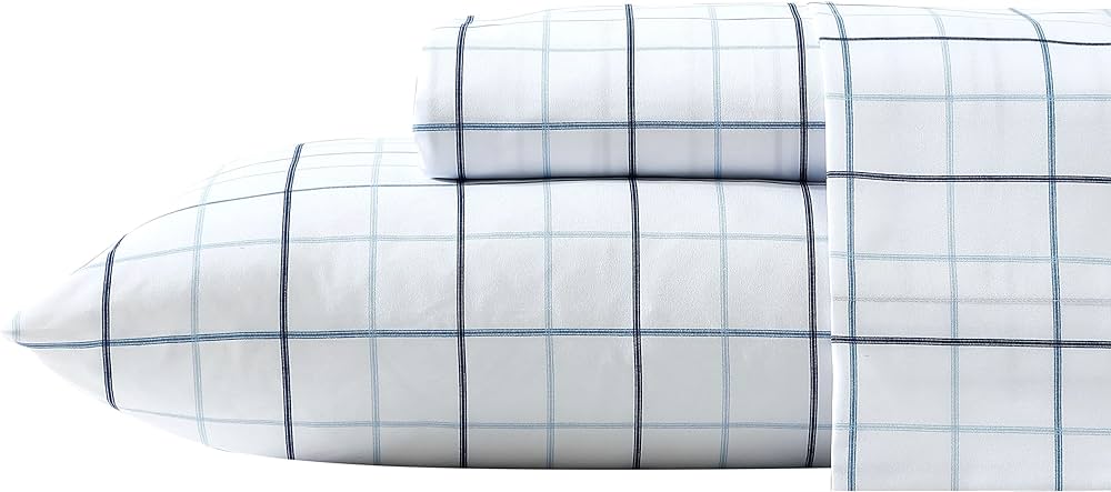 Nautica - Twin XL Sheet Set, Deep Pocket Fitted Sheet and Pillowcase, Casual Home Decor, Dorm Room Essentials (Clarkson Blue, Twin/Twin XL)