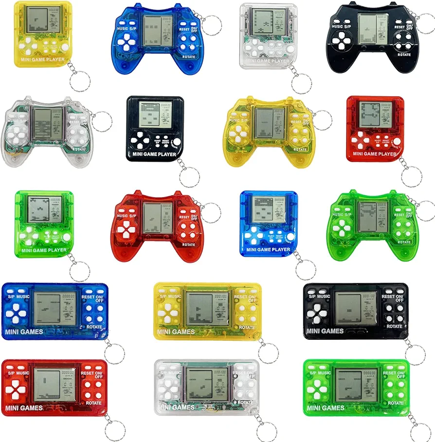 18Pcs Video Game Party Favors for Kids,Mini Game Keychain for Kids Boys Birthday Supplies Gaming Party Favors Classroom Prizes