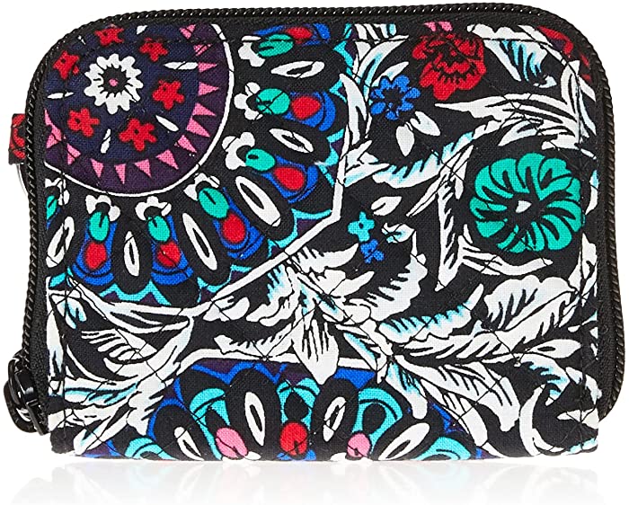 Vera Bradley Women's Cotton Petite Zip-Around Wallet with RFID Protection