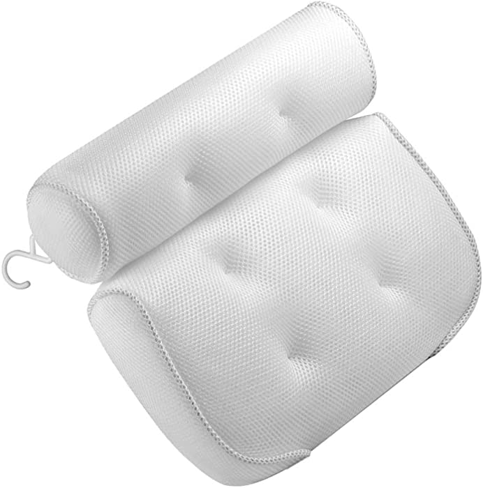 Bathtub Pillow Headrest Bath Pillows: Bathtub Cushion Tub Neck Shoulder Back Support Rest Spa Bath Pillow White