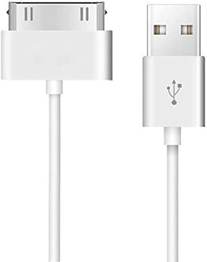 Charging Cable, 10ft 30 Pin to USB Charger Cable Charge Cord for iPhone 4/4s, iPhone 3G/3GS, iPad 1/2/4, iPod [White]