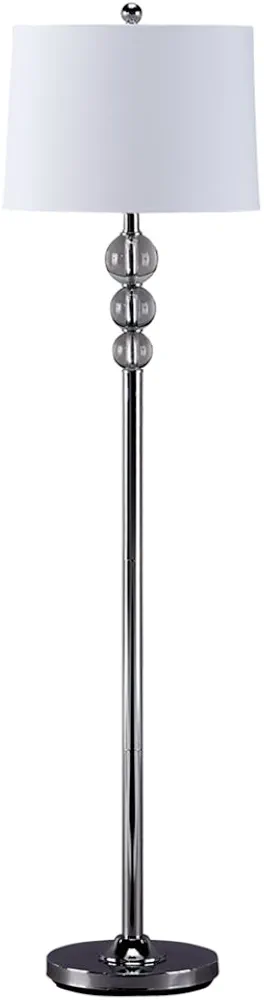 Signature Design by Ashley Joaquin Traditional 56.25" Crystal Accent Floor Lamp, Chrome