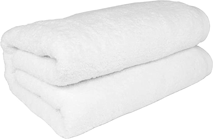 SALBAKOS Turkish Cotton Oversized Bath Sheet - Extra Large Bath Towels - XL, Toallas De Baño | Bano Grandes, 40 by 80 Inch, White