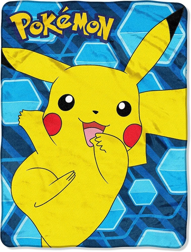 Northwest Pokémon, "Glitch Pikachu" Micro Raschel Throw Blanket, 46" by 60", Glitch Pikachu