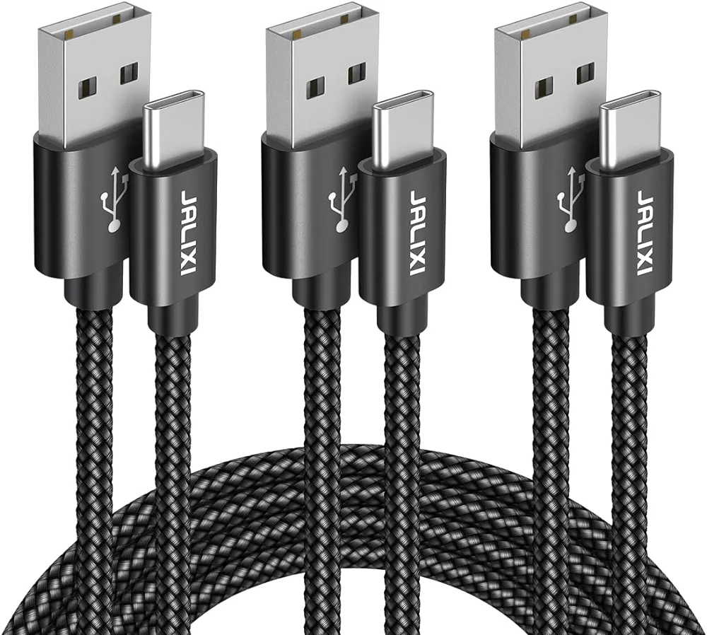 Type C Fast Charging Cable 3Pack, [1ft+3ft+10ft] Phone Charger Cord Type C for Samsung Galaxy S24 S23 S22 S21 S20 Ultra S10, A12 A13 A14 A25 A15 A35 A53 A54 A55