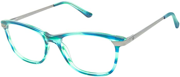 Ann Taylor Women's AT332 Teal Gunmetal 52mm Eyeglasses, Size 52-17-135 B40