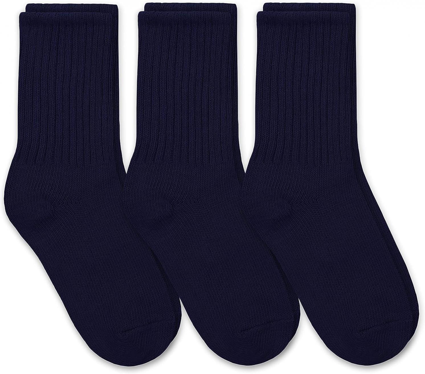 Jefferies Socks Boys' School Uniform Ribbed Crew Dress Socks 3 Pack