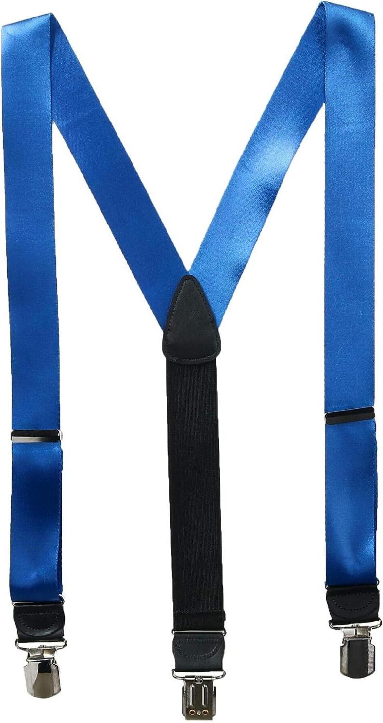 CrookhornDavis Men's Y Back Satin Braces (Suspenders)