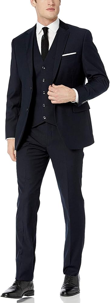 Adam Baker Men's Classic Fit 3-Piece (Jacket, Vets, Trousers) Vested Suit Set - Many Sizes & Colors Available