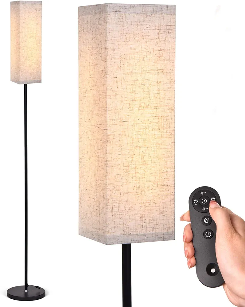 Floor Lamp for Bedroom Living Room Office with Remote Control Modern Living Room LED 4 Color Temperature & Stepless Dimmer, Standing Elegant Lamp 3000k-7000k