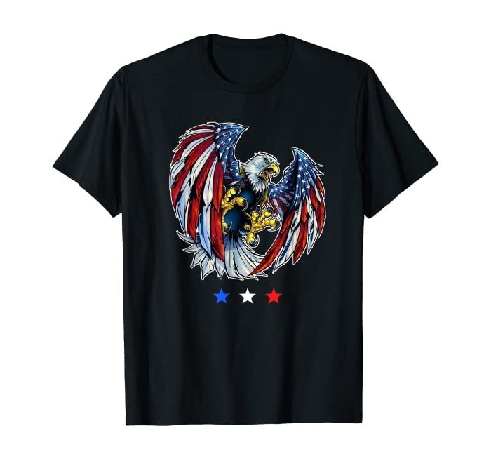 Patriotic American Design With Eagle And Flag T-Shirt