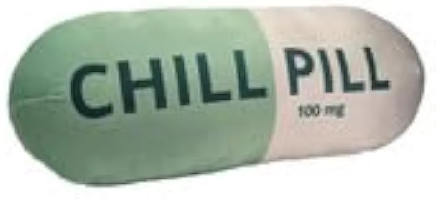 Chill Pill Pillow - Preppy Cute Trendy Room Decor Aesthetic Throw Pillows, College Dorm Teenager Y2K Teacher Doctor Nurse Lawyer Student Friend Sister Birthday for her (Green)