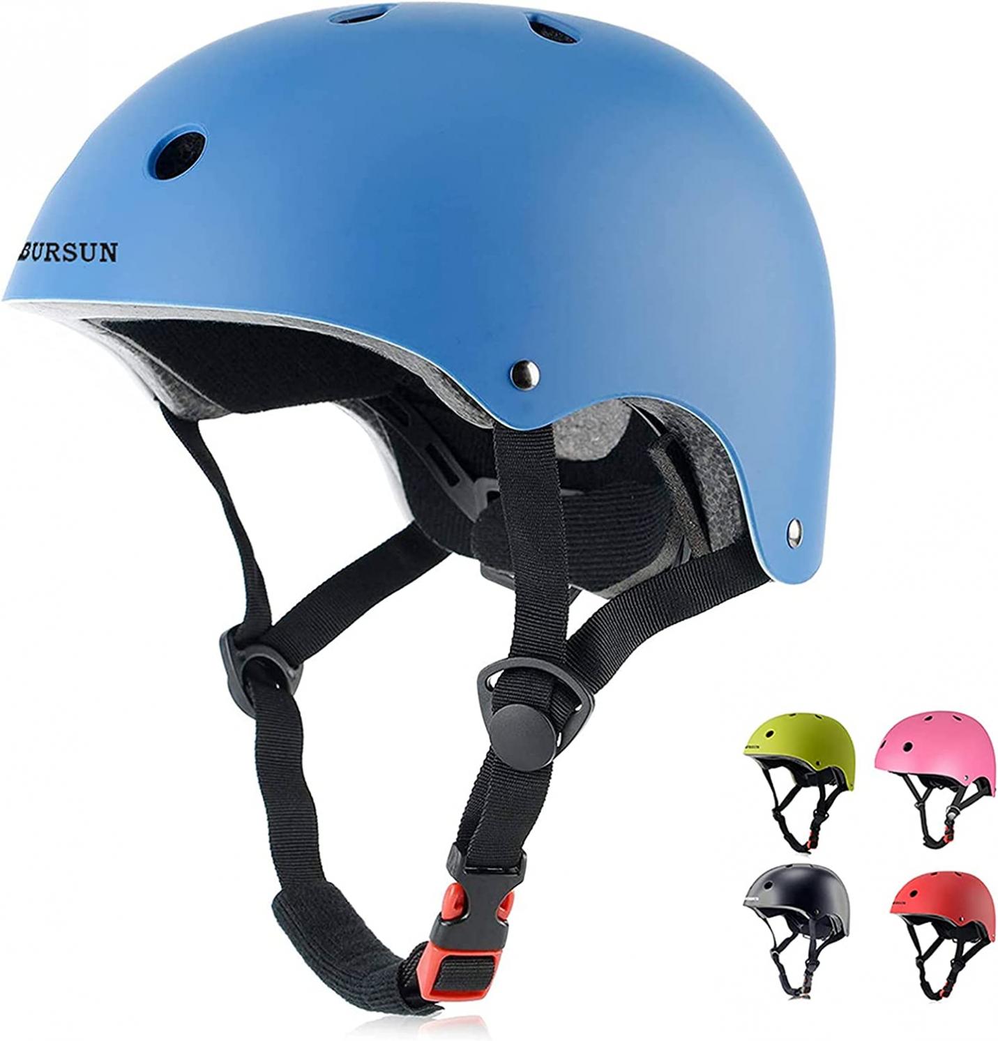 BURSUN Kids Bike Helmet Ventilation & Adjustable Toddler Helmet for Ages 3-8 Kids Boys Girls Multi-Sport Helmet for Bicycle Skate Scooter, 5 Colors