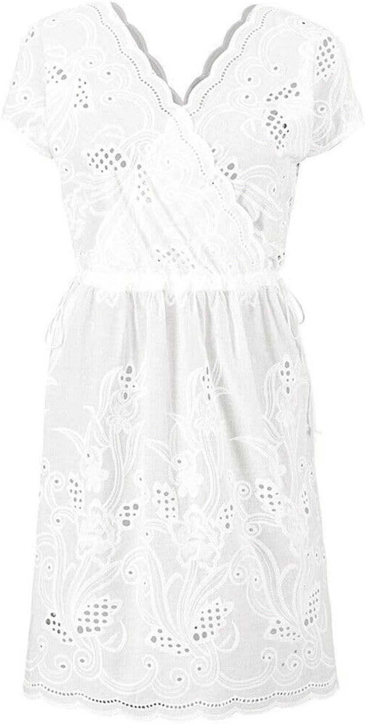 cabi Women Dress White Eyelet Dress