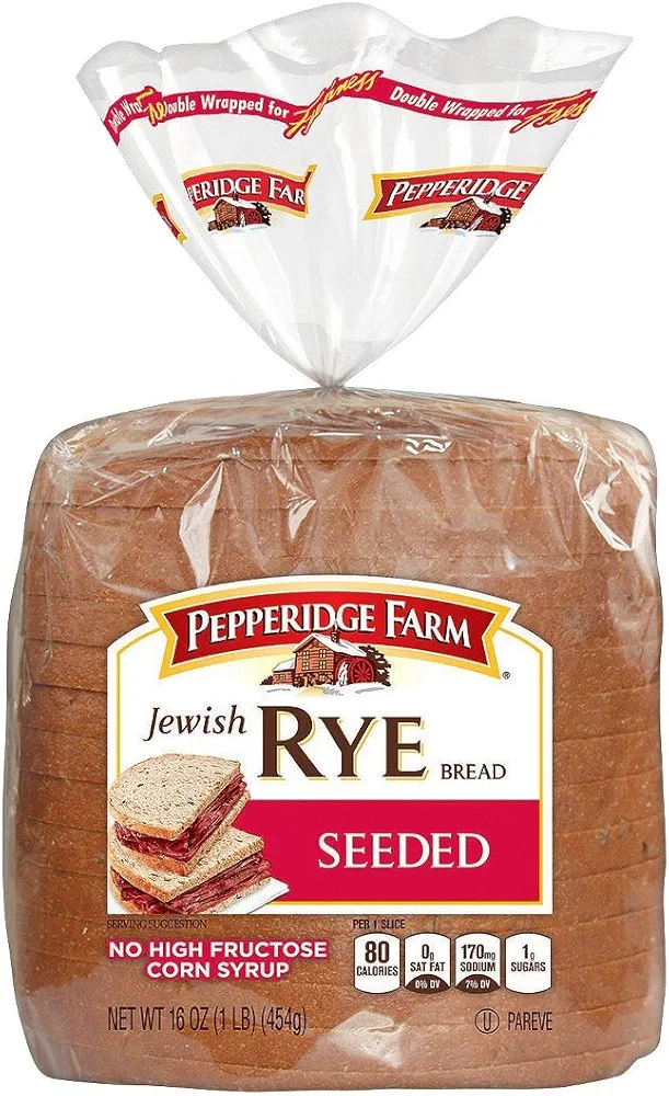 Pepperidge Farm Bread, Jewish Rye Seeded, 16 Ounce