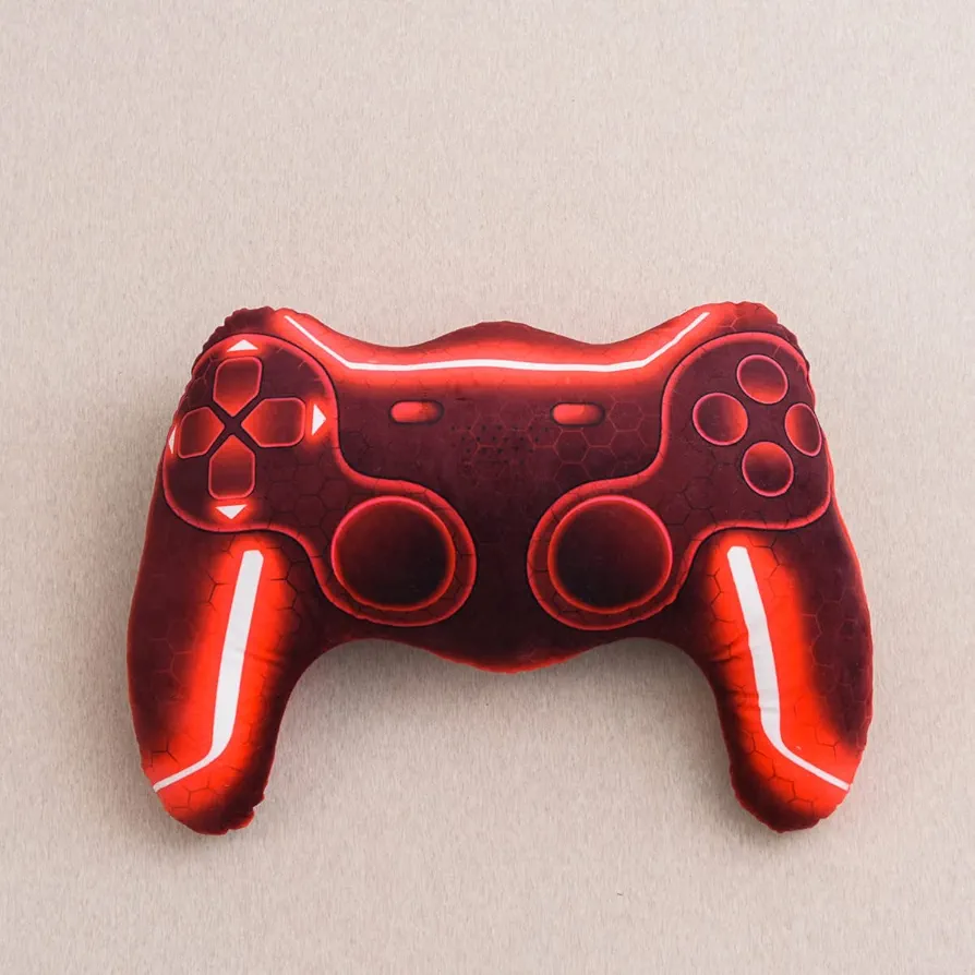 NTBED Game Controller Pillow Lightweight Shaped Throw Cushion for Gamer Room Decoration Bed Sofa Couch Chair Gift Gaming toy Pillow for Boys Kids Teens,red