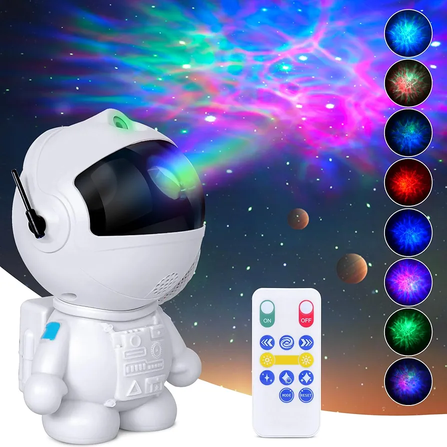 Astronaut Galaxy Projector with Nebula, Star Projector Ceiling LED Lamp with 8 Modes Astronaut Starry Night Light with Remote Gift for Kids Adults for Bedroom Christmas, Birthdays, Valentine's Day