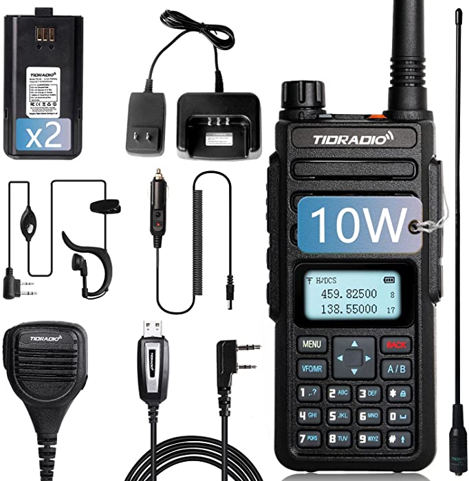 TIDRADIO TD-H6 Upgraded UV-5R High Power Ham Radio Handheld Two Way Radios with CH340 Programming Cable Includes Full Kit Walkie Talkies