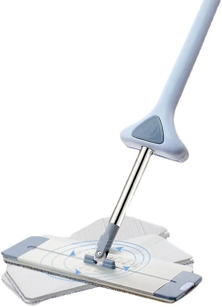 Flat mop lazy person wriggs water and saves effort, rotating mop floor mop for both dry and wet use