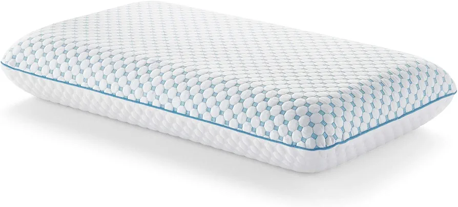 WEEKENDER Ventilated Gel Memory Foam Pillow with Reversible Cooling Cover – Two-Sided for All-Season Comfort – Washable Cover - Dorm Room Essentials - Standard,White