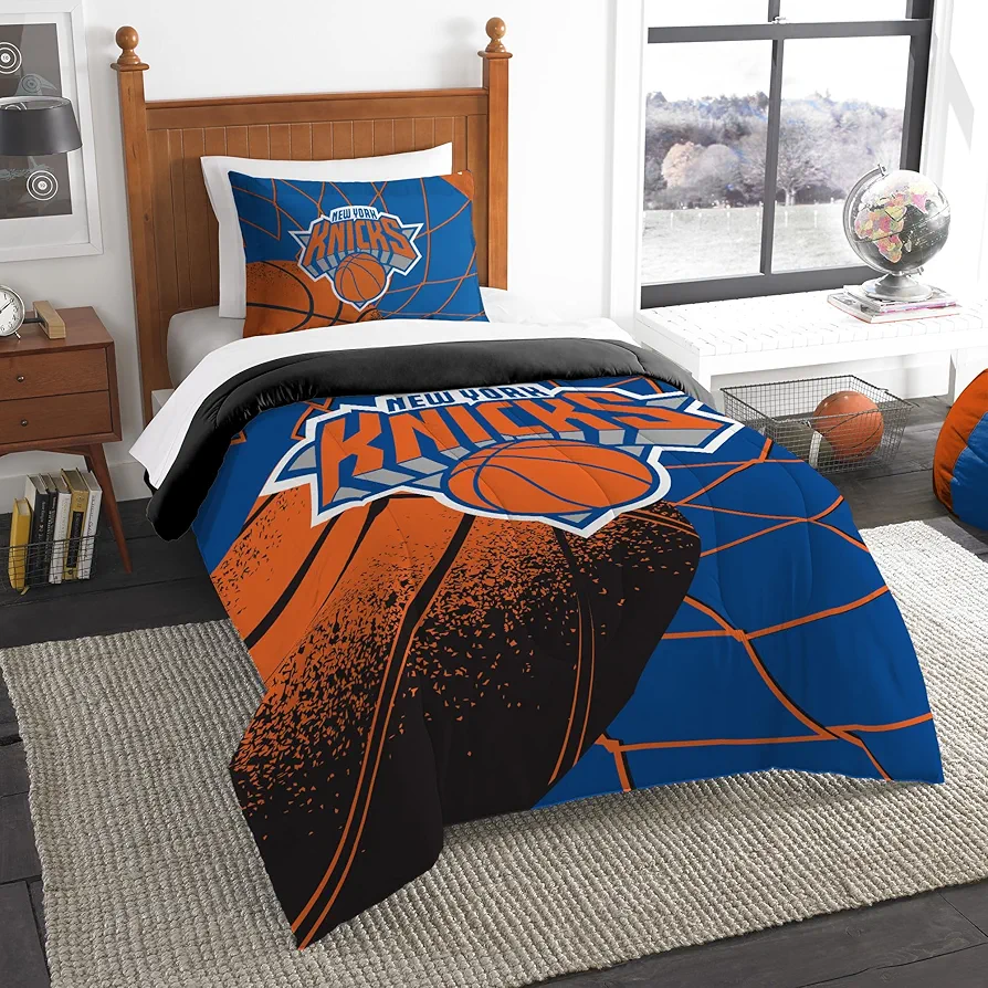 Northwest NBA Officially Licensed New York Knicks Comforter & Sham Set, Twin/Twin XL