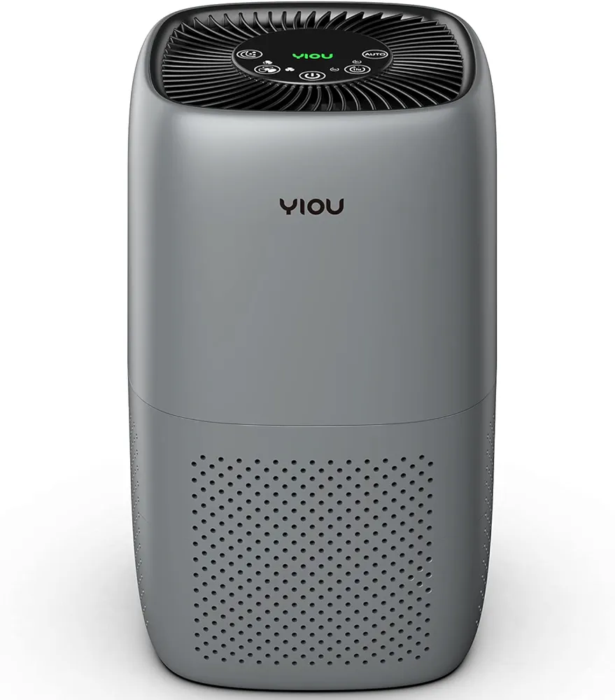 YIOU Air Purifier for Home Large Room Up to 547ft²,H13 True HEPA Filter for Allergies Pets Smokers,24db Smart Air Filter Block Most Pet Dander Pollen Smoke,Available for California,Grey