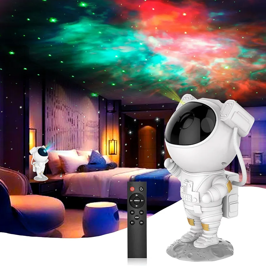 Astronauta Star Projector Galaxy Light Projector Northern Lights Projector Remote Control Space Projector Starry Nebula Ceiling LED Lamp for Valentine's Day Gaming Boys Room Decor