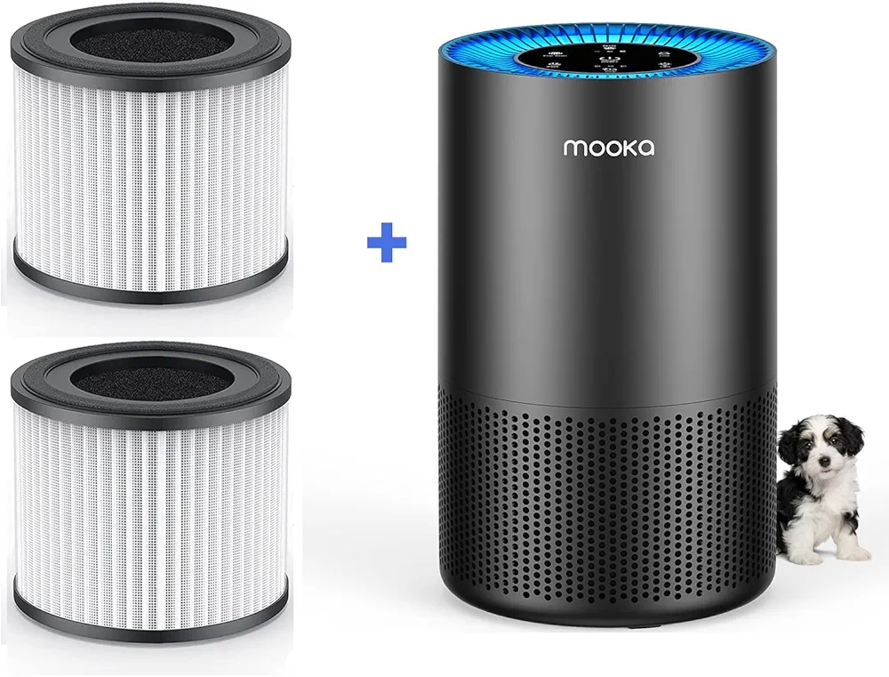 MOOKA Air Purifiers for Home Large Room + 2 pack filter