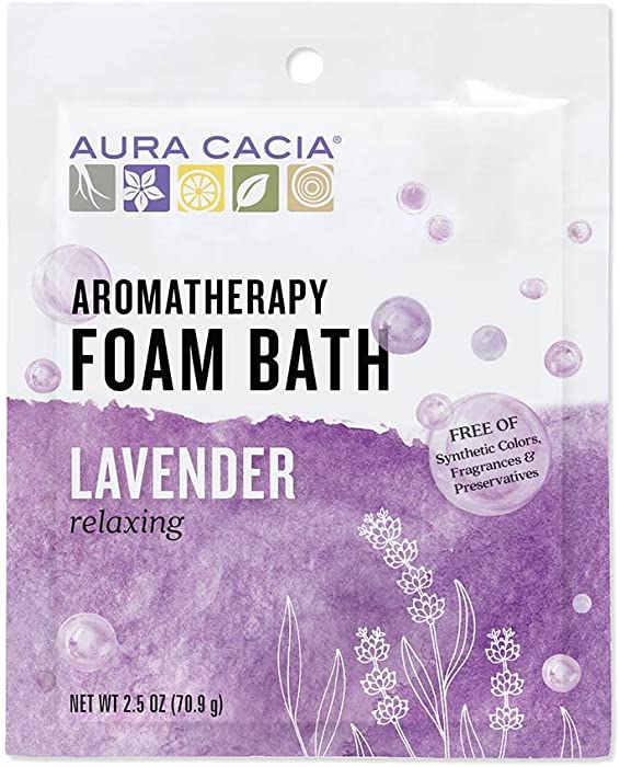 Aura Cacia Relaxing Lavender Aromatherapy Foam Bath | 2.5 oz. Packet