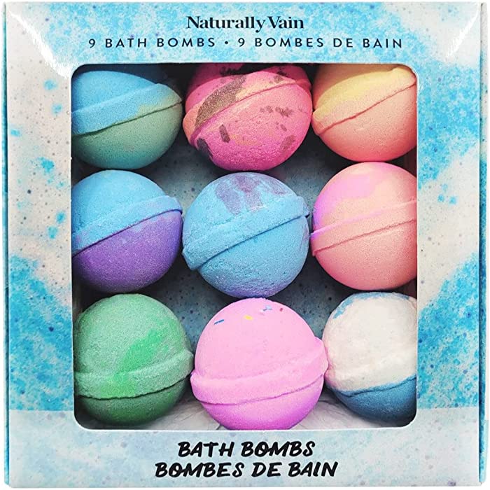 Naturally Vain 9 Pack Bath Bomb Set