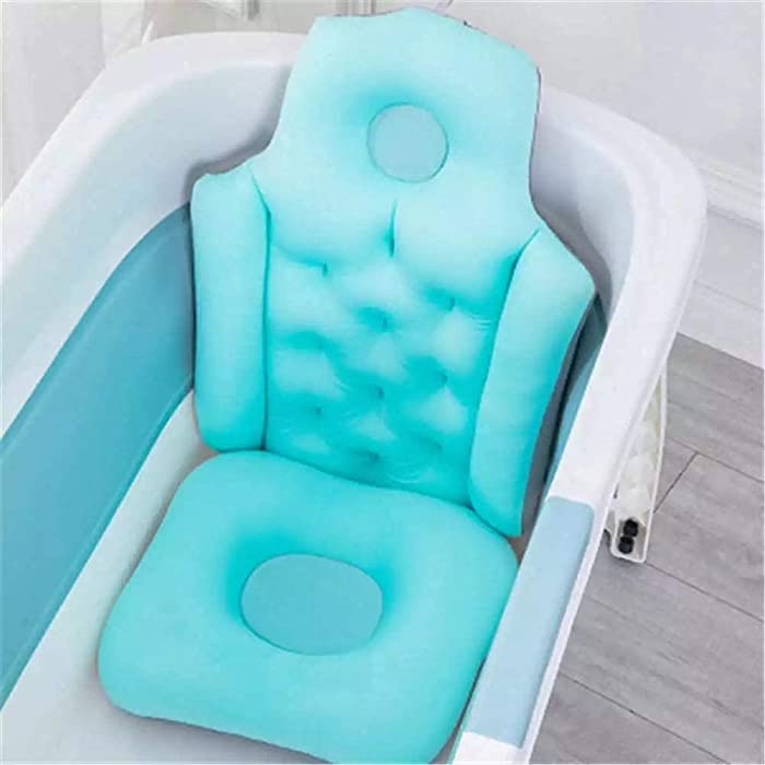 HSBOY Upgraded Non-Slip Bath Cushion Full Body Bath Pillow for Head Neck Shoulder and Back Rest Support Tub Spa Bathtub Pillow Mattressfor Adults