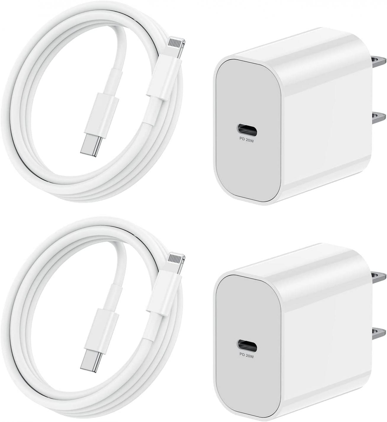 for Apple iPhone 12 13 14 Pro Fast Charger Block,[Apple MFi Certified] 20W Rapid USB C Wall Super Fast Chargers Block/Power Plug with 6Ft Type C to Lightning Cable for iPhone 14 13 12 11Pro Max iPad